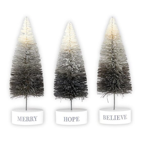 Face to Face Bottle Brush Tree Set - Winter Wonderland/NIB - Picture 2 of 8